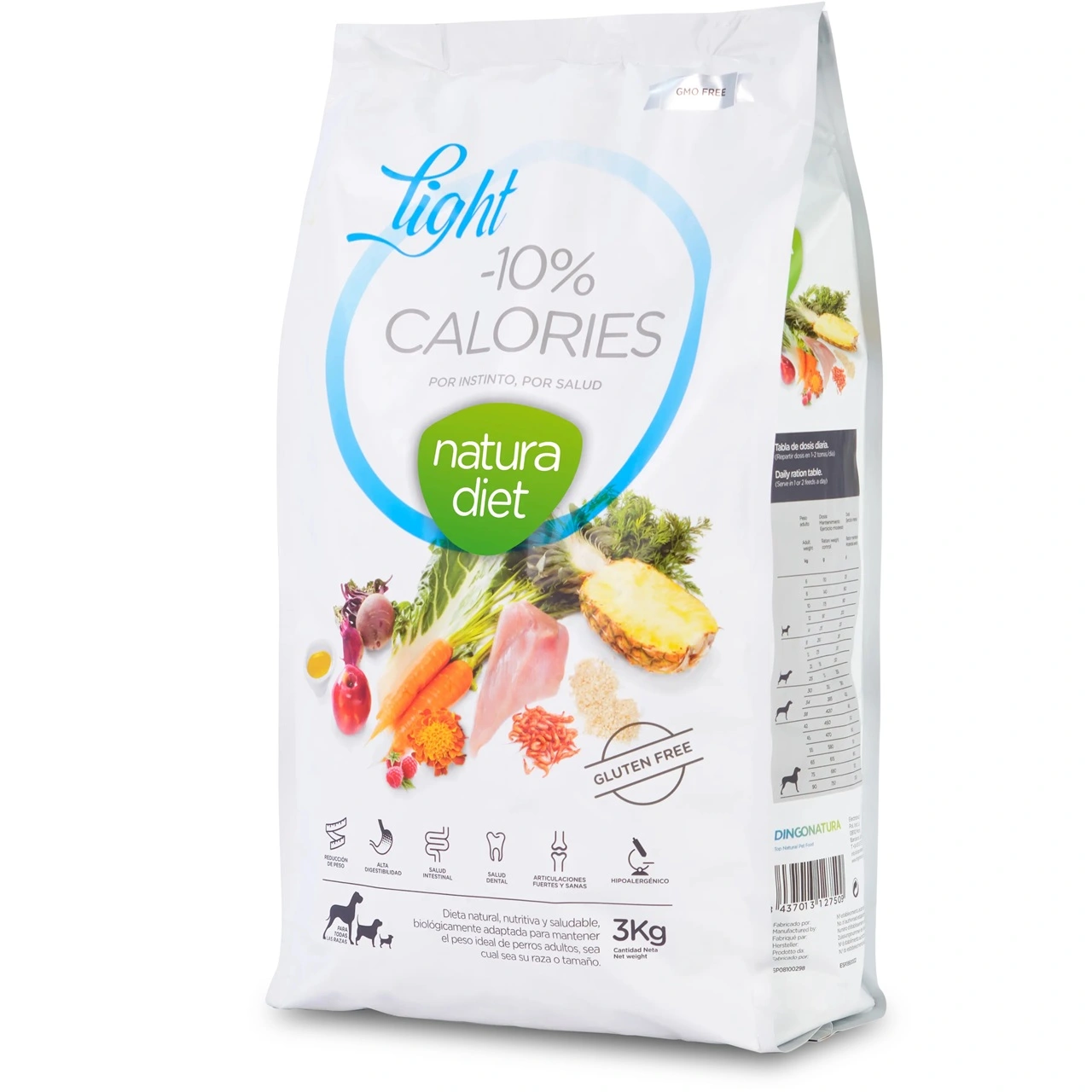 Natura Diet Light -10% kalorier hundefoder 3 kg - tørfoder til steriliserede hunde